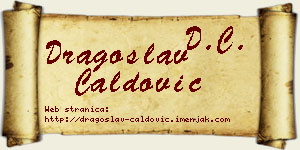 Dragoslav Ćaldović vizit kartica